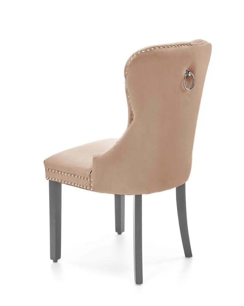 Krzesło tapicerowane MIYA VELVET beżowe w stylu klasycznym I sklep meblowy MIRAT. styl KLASYCZNY