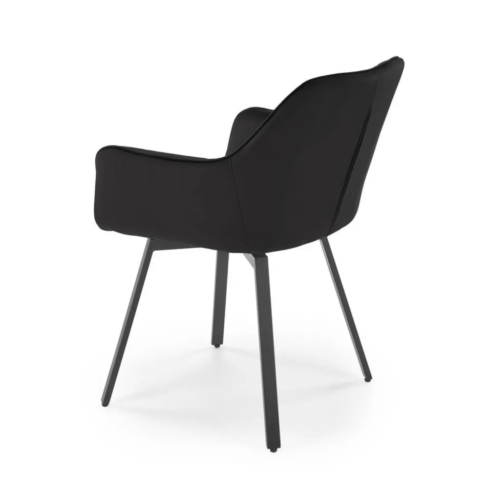 Krzesło tapicerowane K588 VELVET czarne obracane 180°  I sklep meblowy MIRAT. styl LOFT