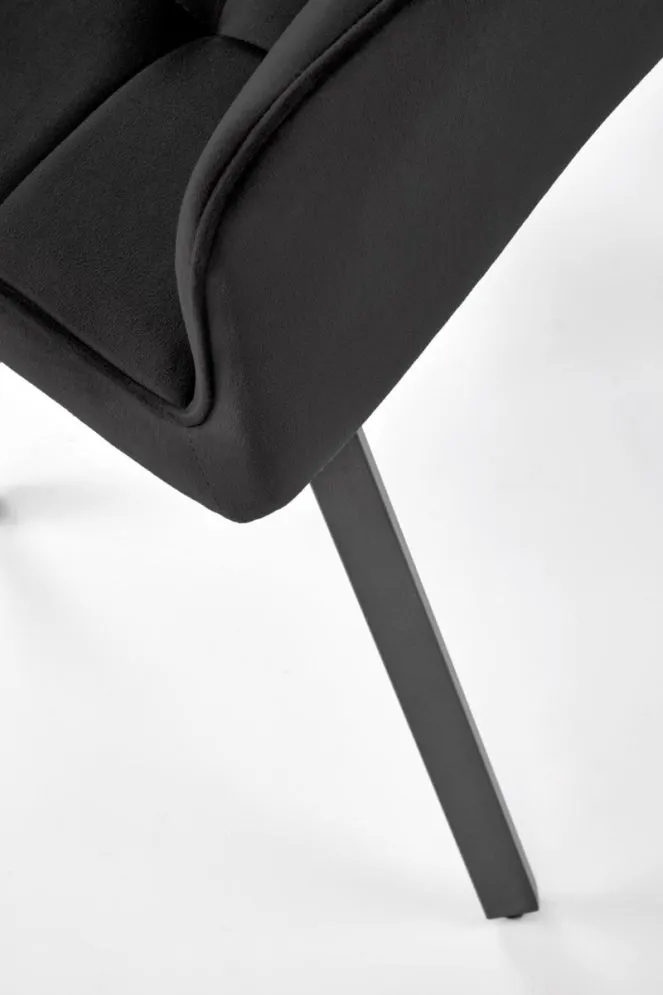Krzesło tapicerowane K588 VELVET czarne obracane 180°  I sklep meblowy MIRAT. styl LOFT