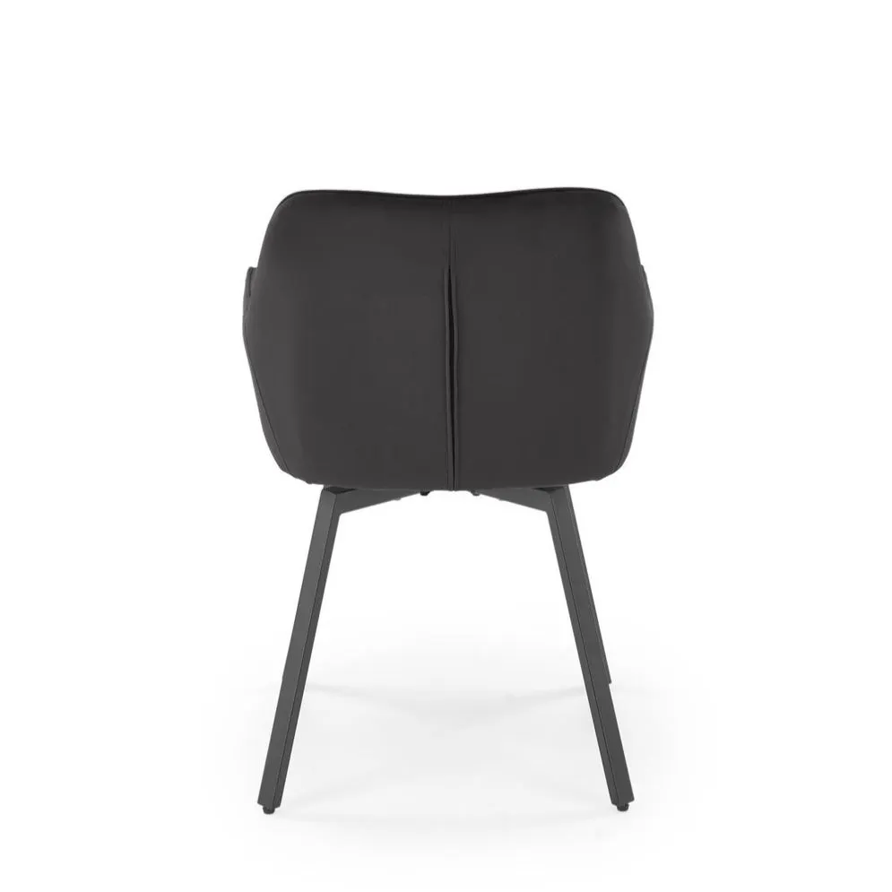 Krzesło tapicerowane K588 VELVET czarne obracane 180°  I sklep meblowy MIRAT. styl LOFT