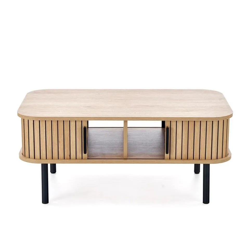 Stolik kawowy ANGELINA 50x90cm dąb naturalny prostokątny I sklep meblowy MIRAT. styl LOFT, SKANDYNAWSKI