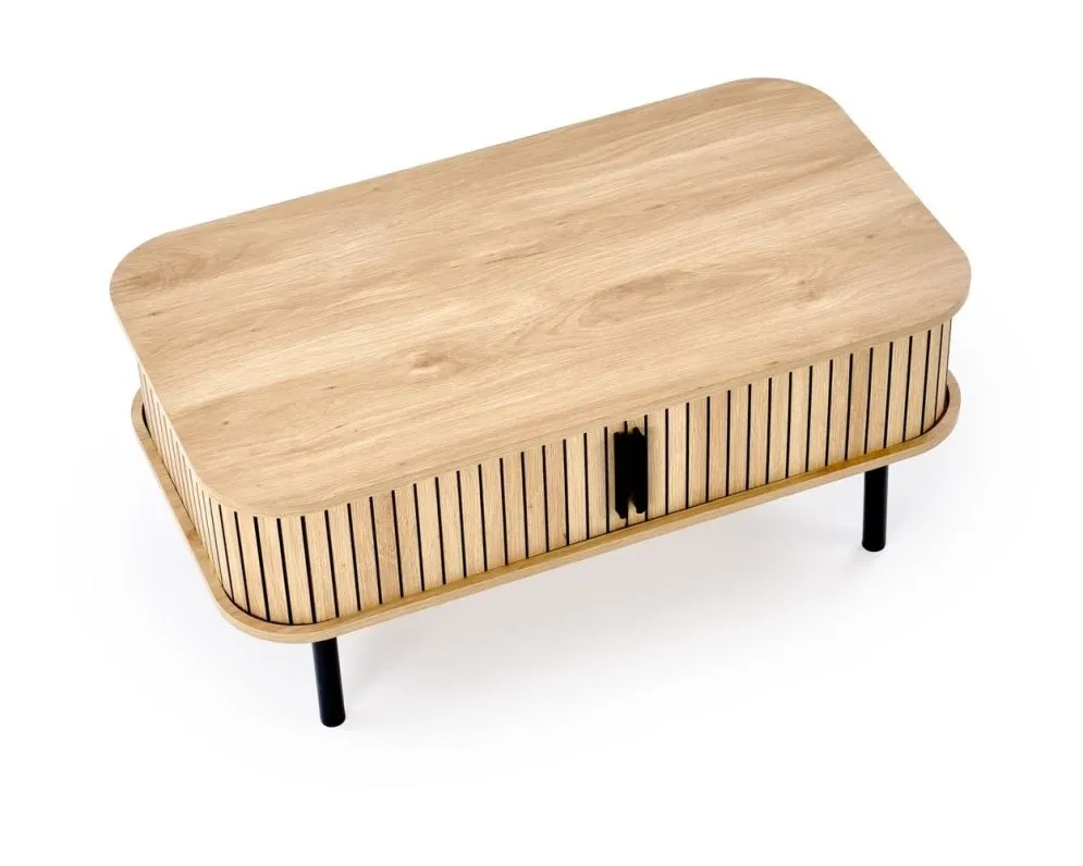 Stolik kawowy ANGELINA 50x90cm dąb naturalny prostokątny I sklep meblowy MIRAT. styl LOFT, SKANDYNAWSKI