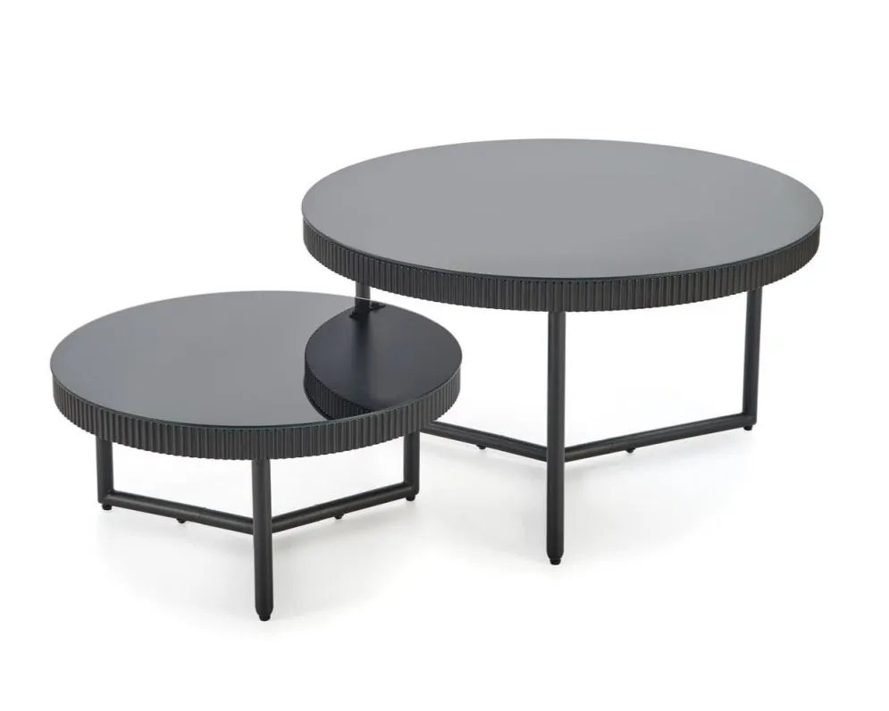 Stolik kawowy COSMO S 60x60cm czarny loftowy I sklep meblowy MIRAT. styl LOFT, RYFLOWANY