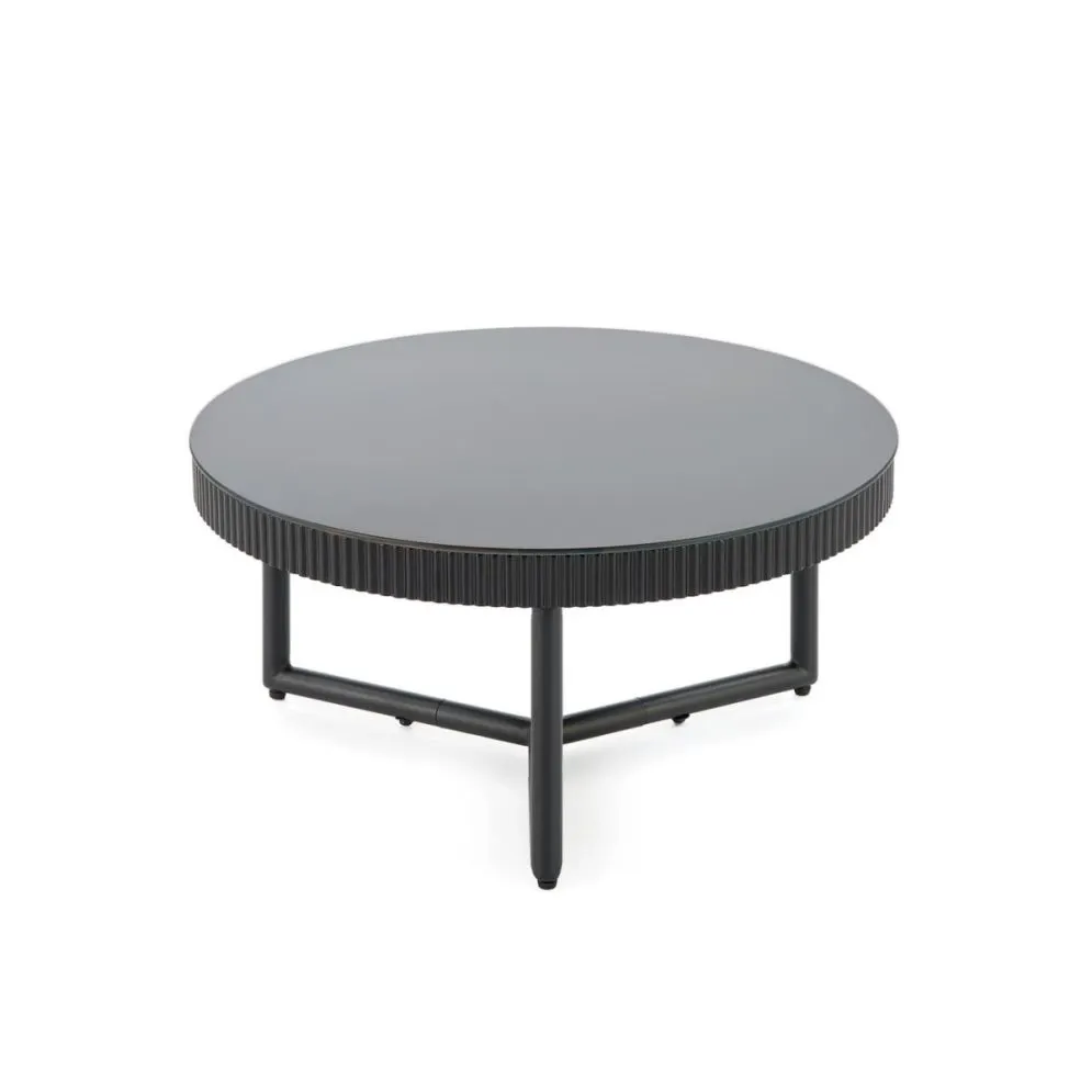 Stolik kawowy COSMO S 60x60cm czarny loftowy I sklep meblowy MIRAT. styl LOFT, RYFLOWANY