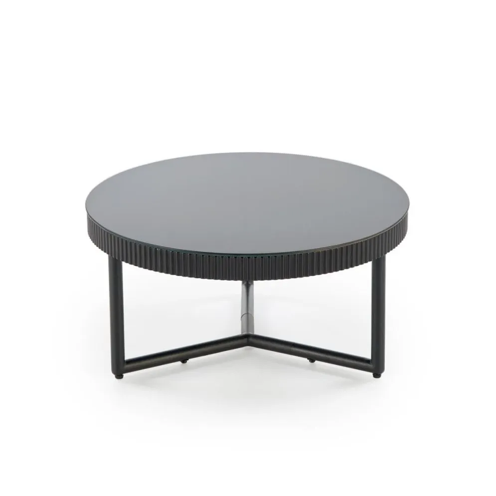 Stolik kawowy COSMO S 60x60cm czarny loftowy I sklep meblowy MIRAT. styl LOFT, RYFLOWANY