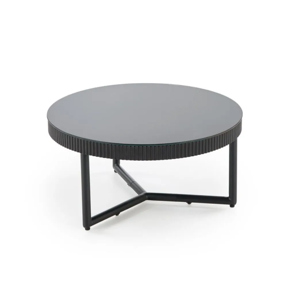 Stolik kawowy COSMO S 60x60cm czarny loftowy I sklep meblowy MIRAT. styl LOFT, RYFLOWANY