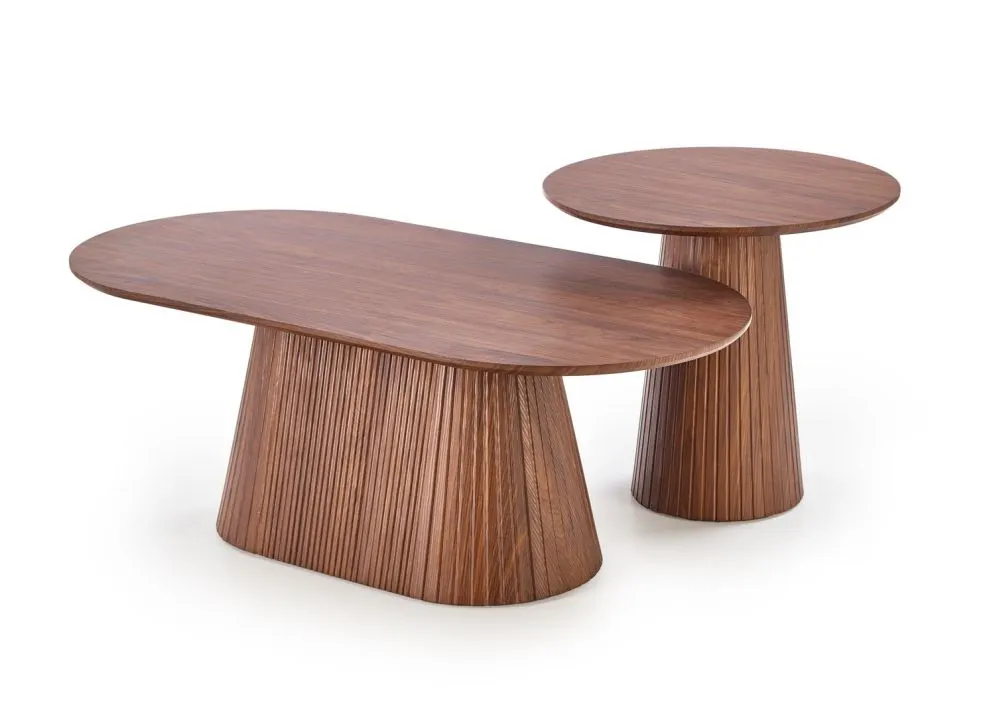 Stolik kawowy GISELA S 60x60cm orzechowy stożkowy I sklep meblowy MIRAT. styl SKANDYNAWSKI