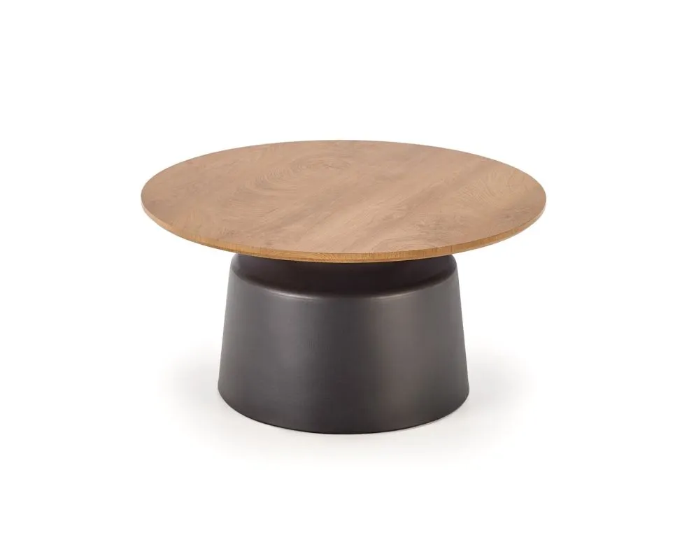 Zestaw 2 stolików kawowych MALOMI dąb naturalny/czarny loftowe I sklep meblowy MIRAT. styl LOFT