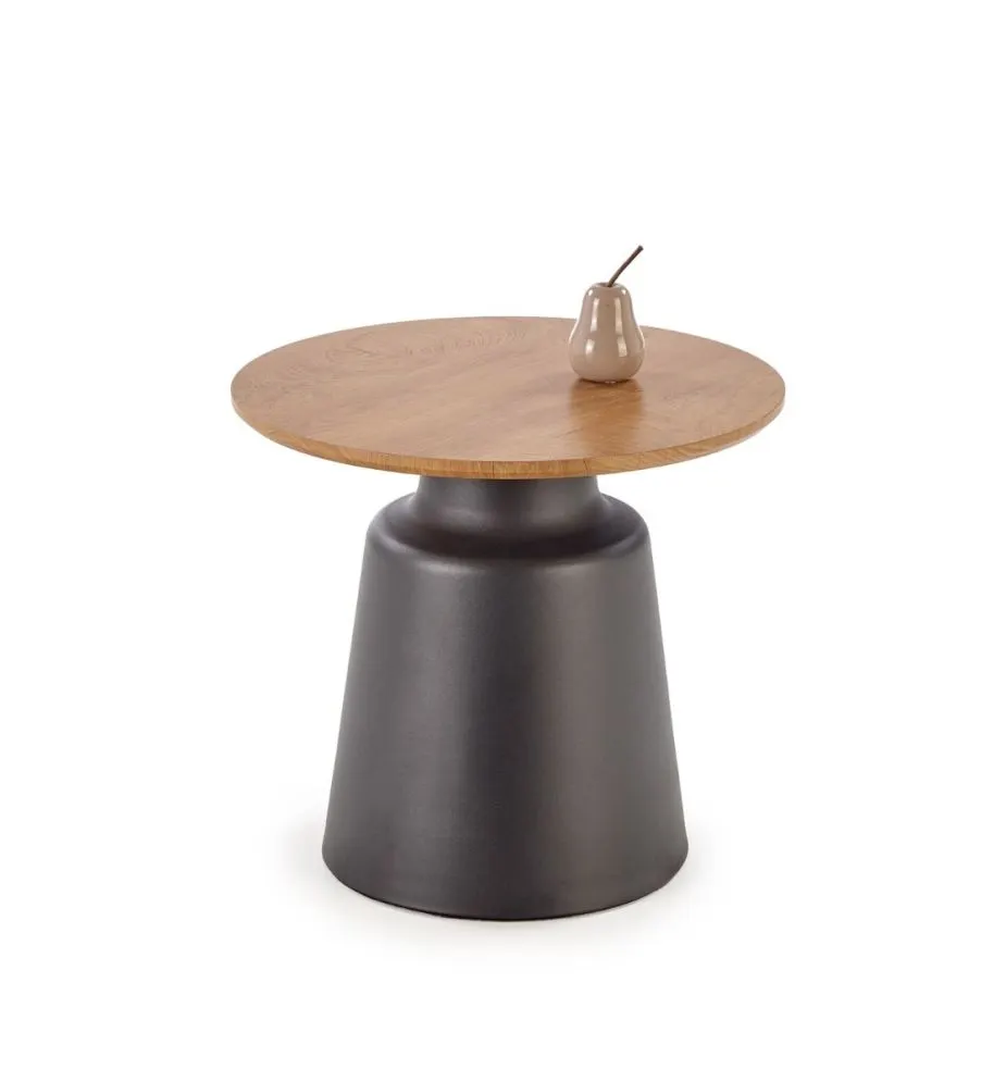 Zestaw 2 stolików kawowych MALOMI dąb naturalny/czarny loftowe I sklep meblowy MIRAT. styl LOFT