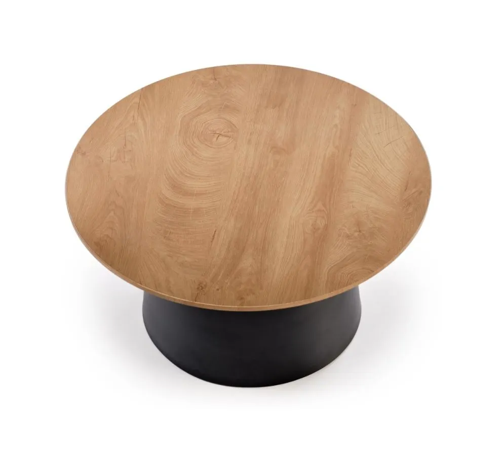 Zestaw 2 stolików kawowych MALOMI dąb naturalny/czarny loftowe I sklep meblowy MIRAT. styl LOFT