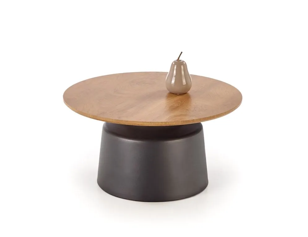 Zestaw 2 stolików kawowych MALOMI dąb naturalny/czarny loftowe I sklep meblowy MIRAT. styl LOFT