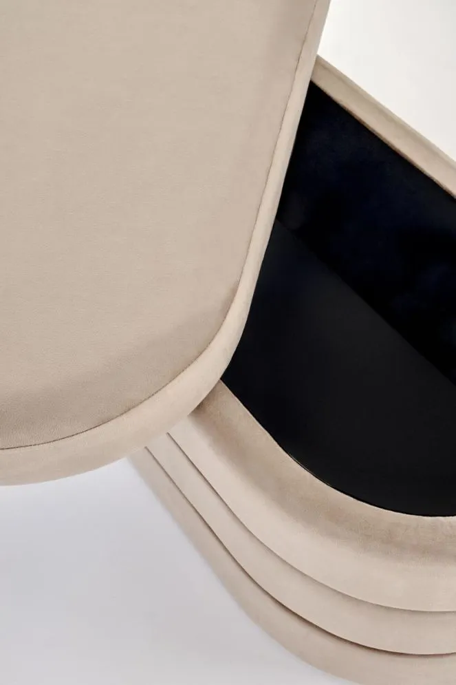 Ławka tapicerowana CALPI beżowa z pojemnikiem na pościel I sklep meblowy MIRAT.