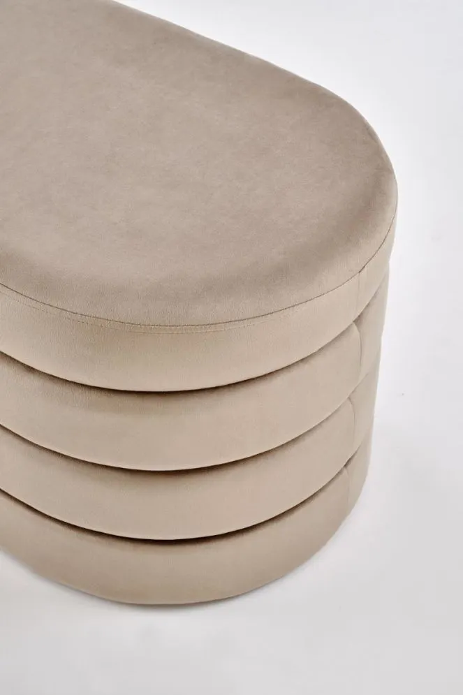 Ławka tapicerowana CALPI beżowa z pojemnikiem na pościel I sklep meblowy MIRAT.