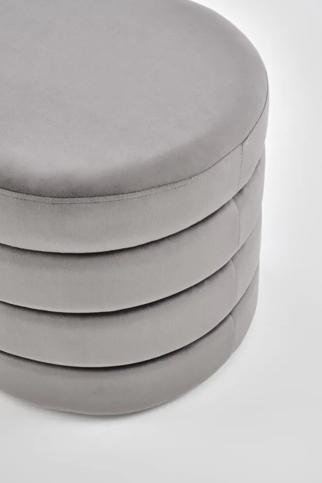 Ławka tapicerowana CALPI szara z pojemnikiem welurowa I sklep meblowy MIRAT.