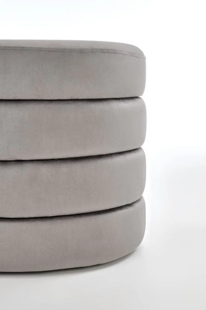 Ławka tapicerowana CALPI szara z pojemnikiem welurowa I sklep meblowy MIRAT.