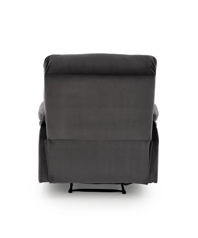 Fotel rozkładany DRAGER VELVET czarny z podnóżkiem I sklep meblowy MIRAT.