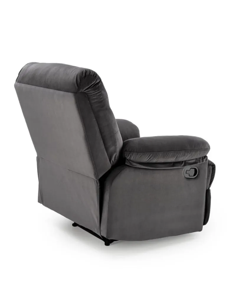 Fotel rozkładany DRAGER VELVET czarny z podnóżkiem I sklep meblowy MIRAT.