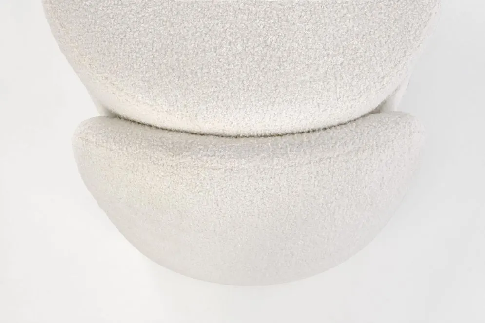 Ławka FICARIA kremowa z pojemnikiem boucle I sklep meblowy MIRAT. styl SKANDYNAWSKI