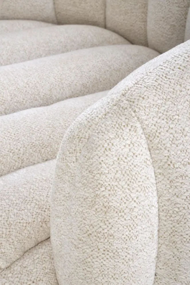 Fotel do salonu FRASER kremowy obracany w stylu japandi I sklep meblowy MIRAT.