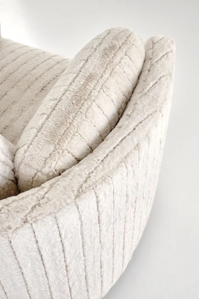 Fotel rozkładany elektrycznie PEGAS beżowy obracany z funkcją kołyski I sklep meblowy MIRAT.