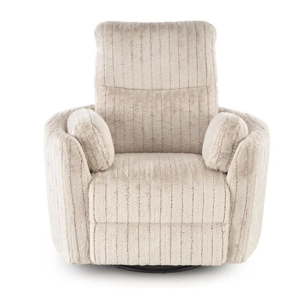 Fotel rozkładany elektrycznie PEGAS beżowy obracany z funkcją kołyski I sklep meblowy MIRAT.