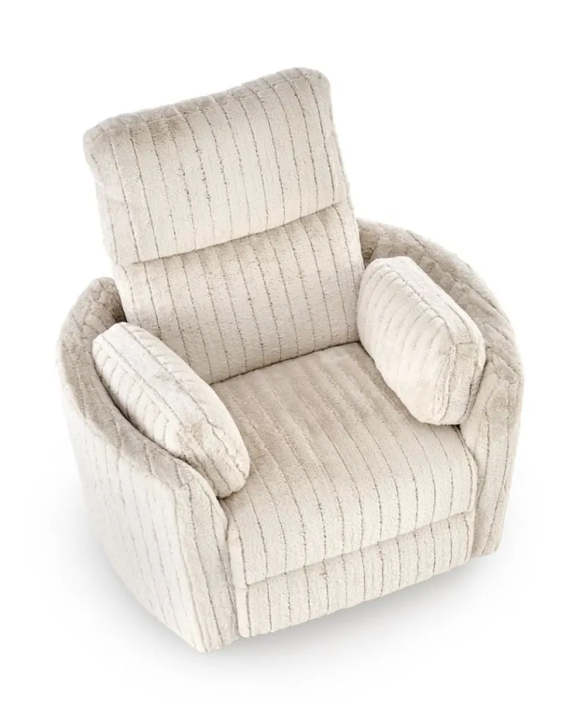 Fotel rozkładany elektrycznie PEGAS beżowy obracany z funkcją kołyski I sklep meblowy MIRAT.