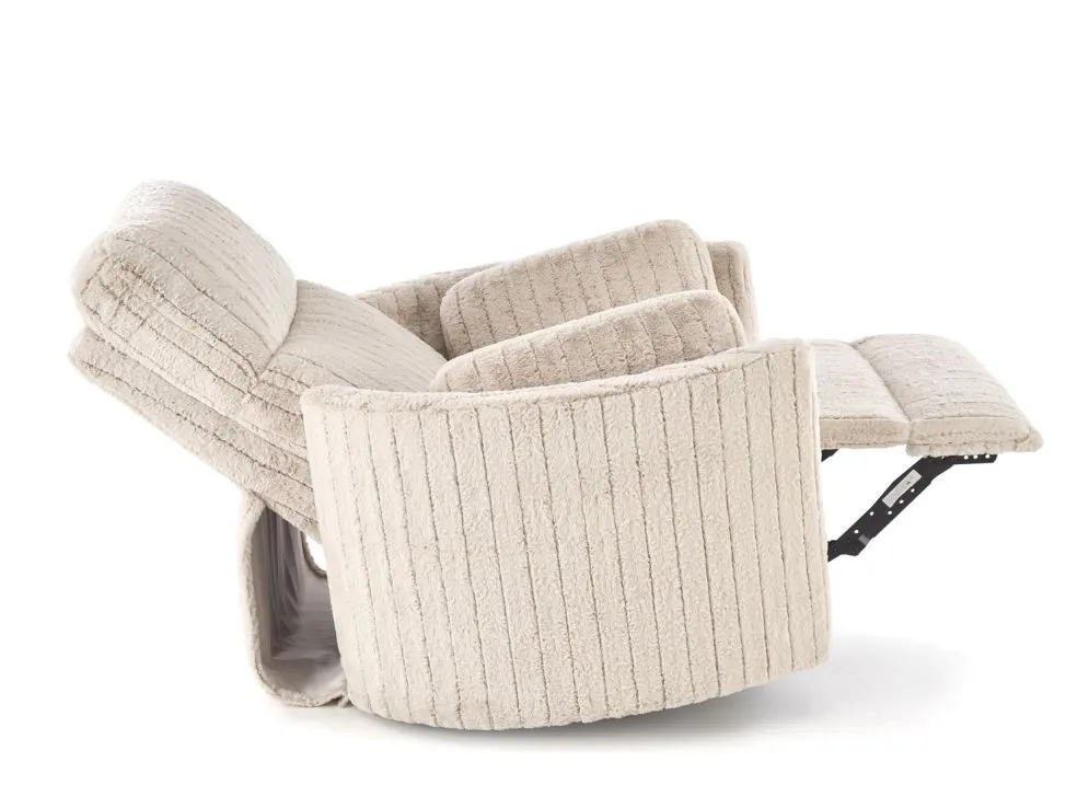 Fotel rozkładany elektrycznie PEGAS beżowy obracany z funkcją kołyski I sklep meblowy MIRAT.