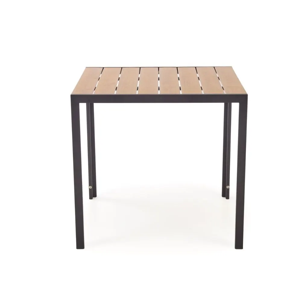 Stół ogrodowy FIERRO 80x80 brązowy/czarny aluminiowy I sklep meblowy MIRAT.
