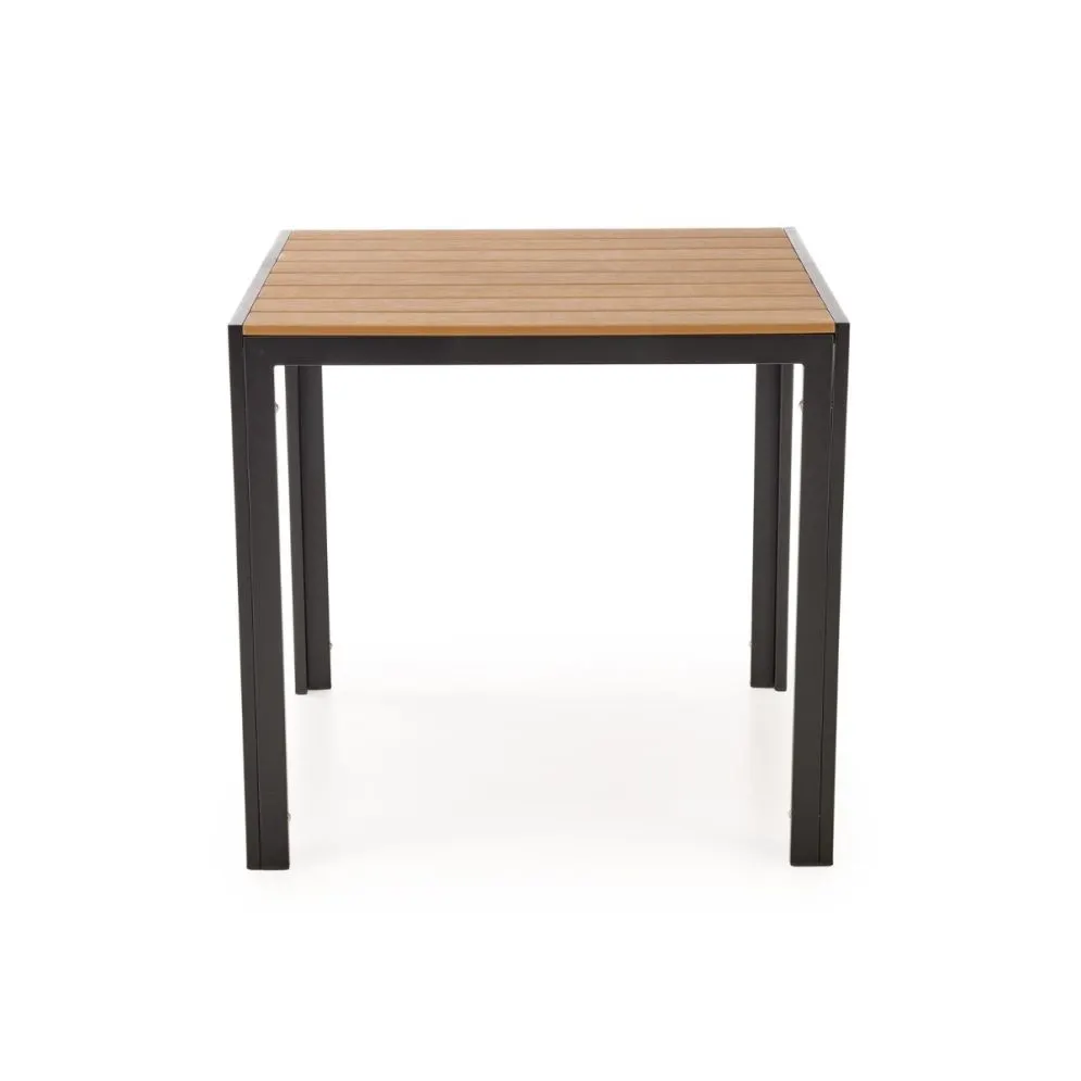 Stół ogrodowy FIERRO 80x80 brązowy/czarny aluminiowy I sklep meblowy MIRAT.