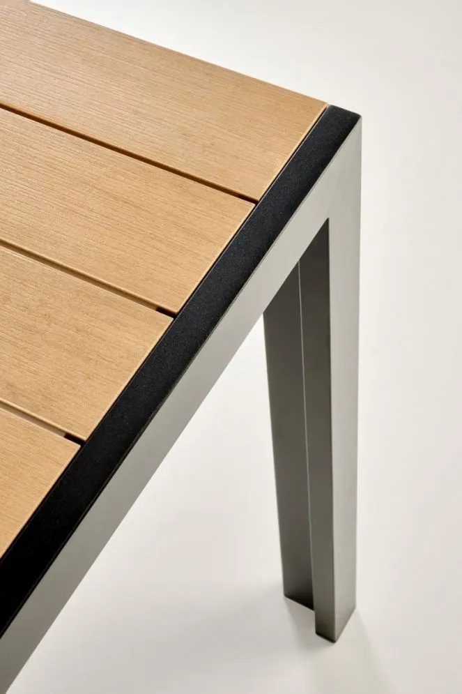 Prostokątny stół ogrodowy FIERRO 90x150 brązowy/czarny I sklep meblowy MIRAT.