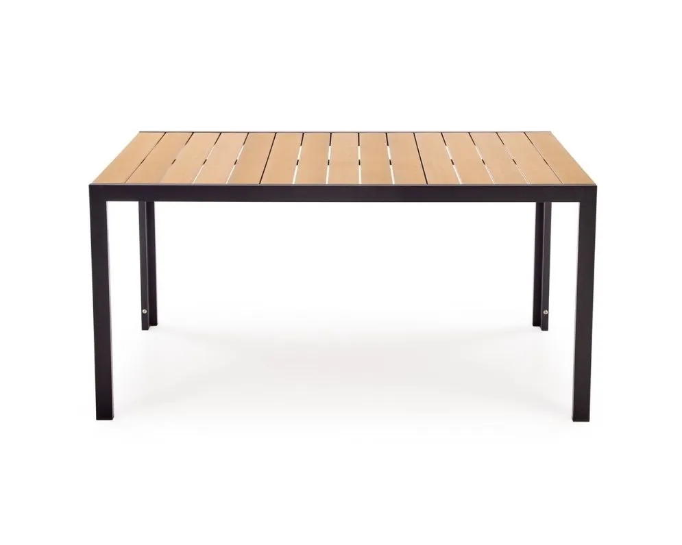 Prostokątny stół ogrodowy FIERRO 90x150 brązowy/czarny I sklep meblowy MIRAT.