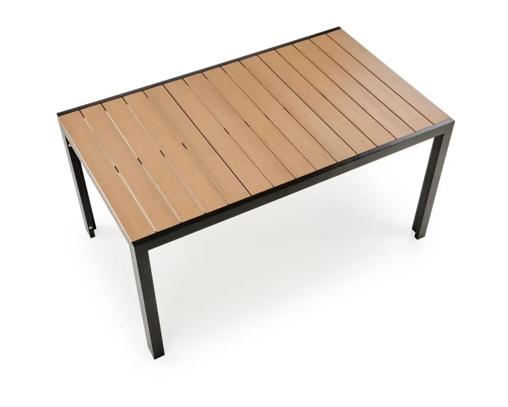 Prostokątny stół ogrodowy FIERRO 90x150 brązowy/czarny I sklep meblowy MIRAT.