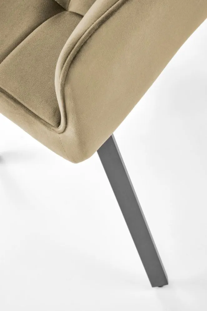 Krzesło tapicerowane K588 VELVET beżowe obracane welurowe I sklep meblowy MIRAT.