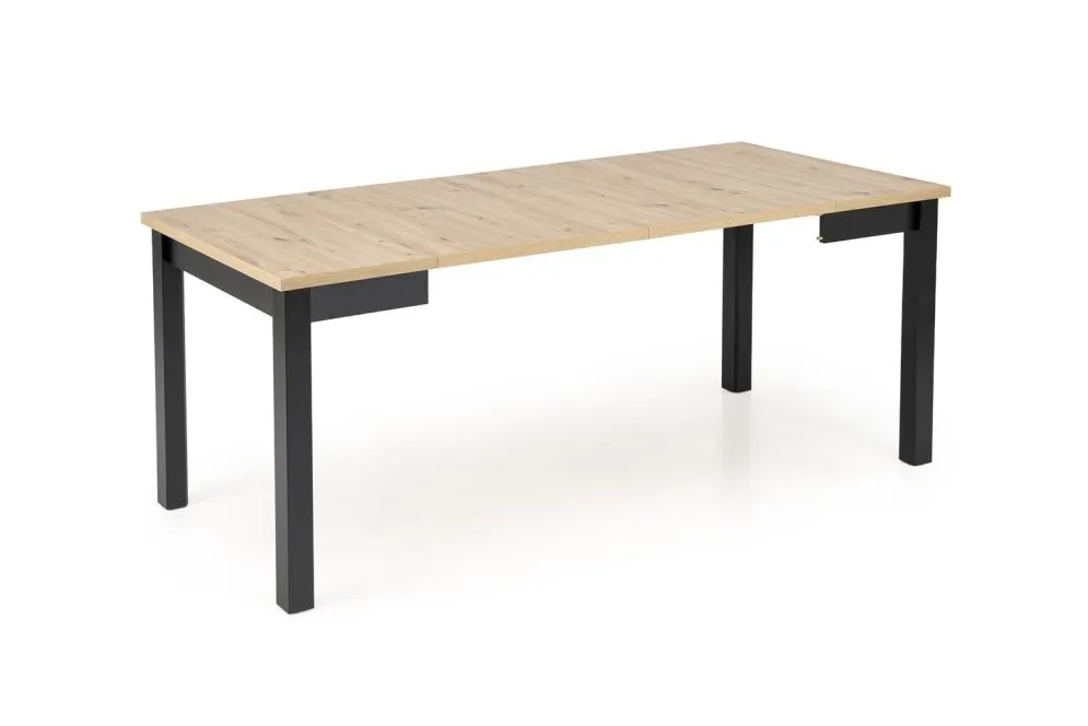 Stół rozkładany QUBIK 80(200)x80 dąb artisan/czarny matowy I sklep meblowy MIRAT. styl LOFT