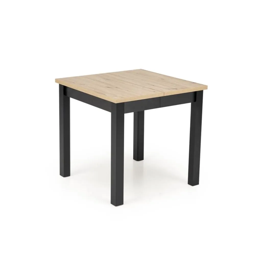 Stół rozkładany QUBIK 80(200)x80 dąb artisan/czarny matowy I sklep meblowy MIRAT. styl LOFT