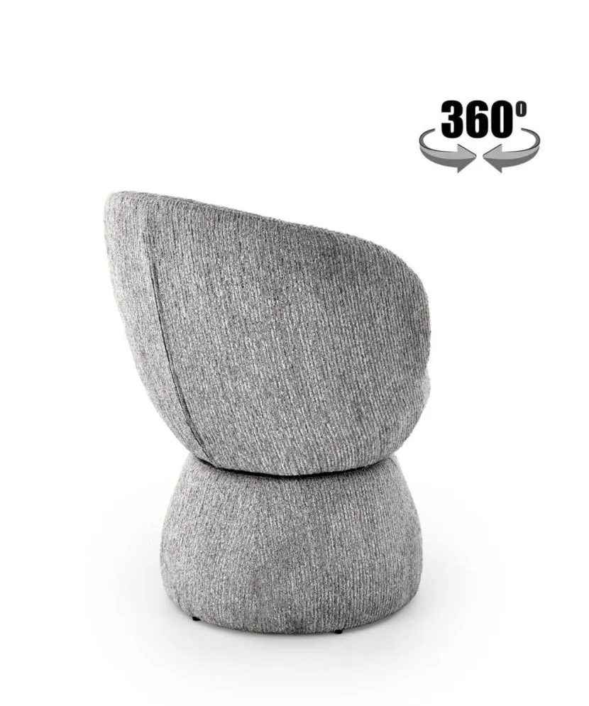 Krzesło tapicerowane K581 szare obracane 360° I sklep meblowy MIRAT.