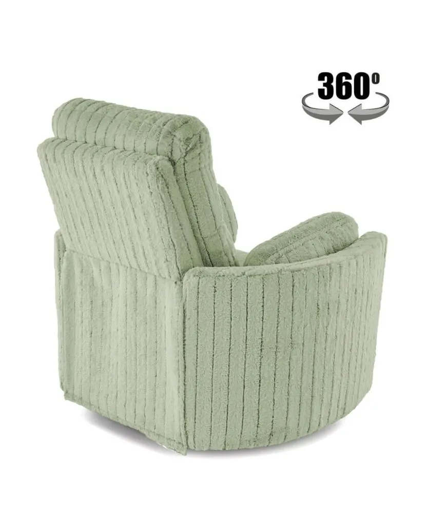 Wygodny fotel rozkładany elektrycznie PEGAS miętowy obracany z funkcją kołyski I sklep meblowy MIRAT.