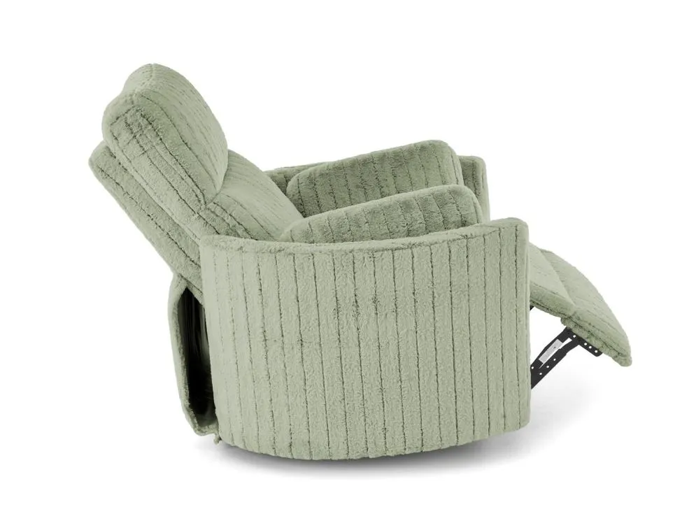 Wygodny fotel rozkładany elektrycznie PEGAS miętowy obracany z funkcją kołyski I sklep meblowy MIRAT.