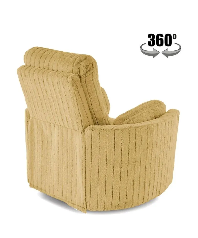 Fotel rozkładany elektrycznie PEGAS musztardowy obracany z funkcją kołyski I sklep meblowy MIRAT.