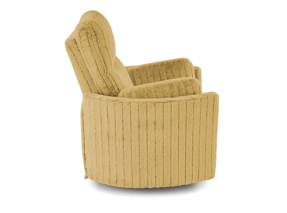 Fotel rozkładany elektrycznie PEGAS musztardowy obracany z funkcją kołyski I sklep meblowy MIRAT.