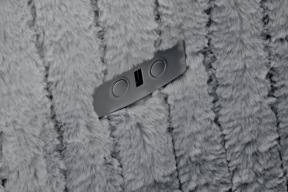 Fotel rozkładany elektrycznie PEGAS szary obracany z funkcją kołyski I sklep meblowy MIRAT.