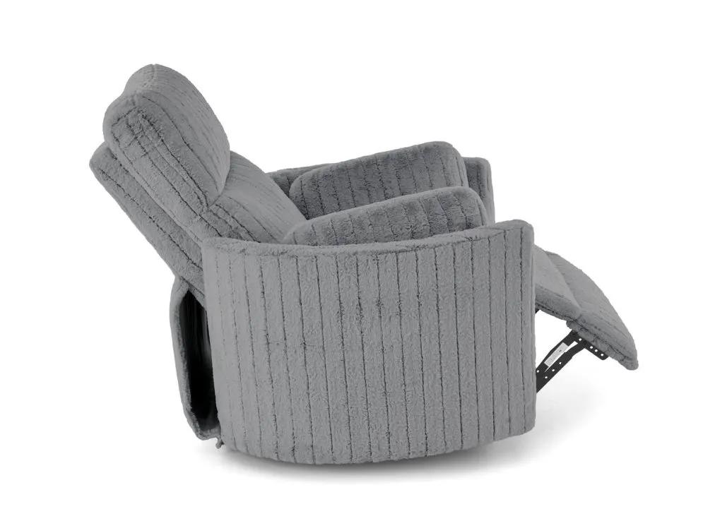 Fotel rozkładany elektrycznie PEGAS szary obracany z funkcją kołyski I sklep meblowy MIRAT.