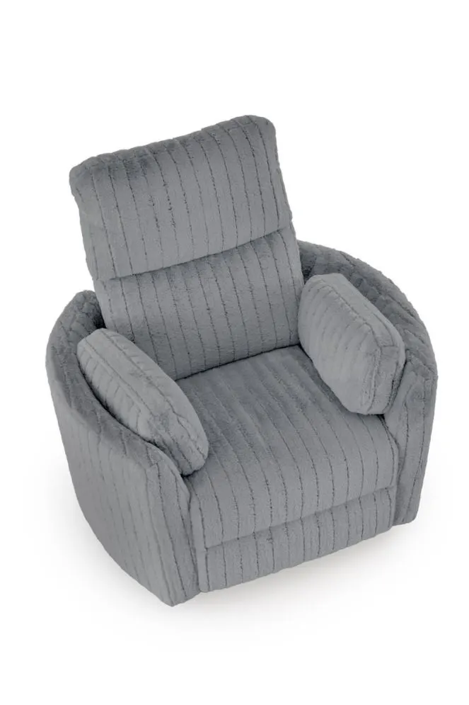 Fotel rozkładany elektrycznie PEGAS szary obracany z funkcją kołyski I sklep meblowy MIRAT.