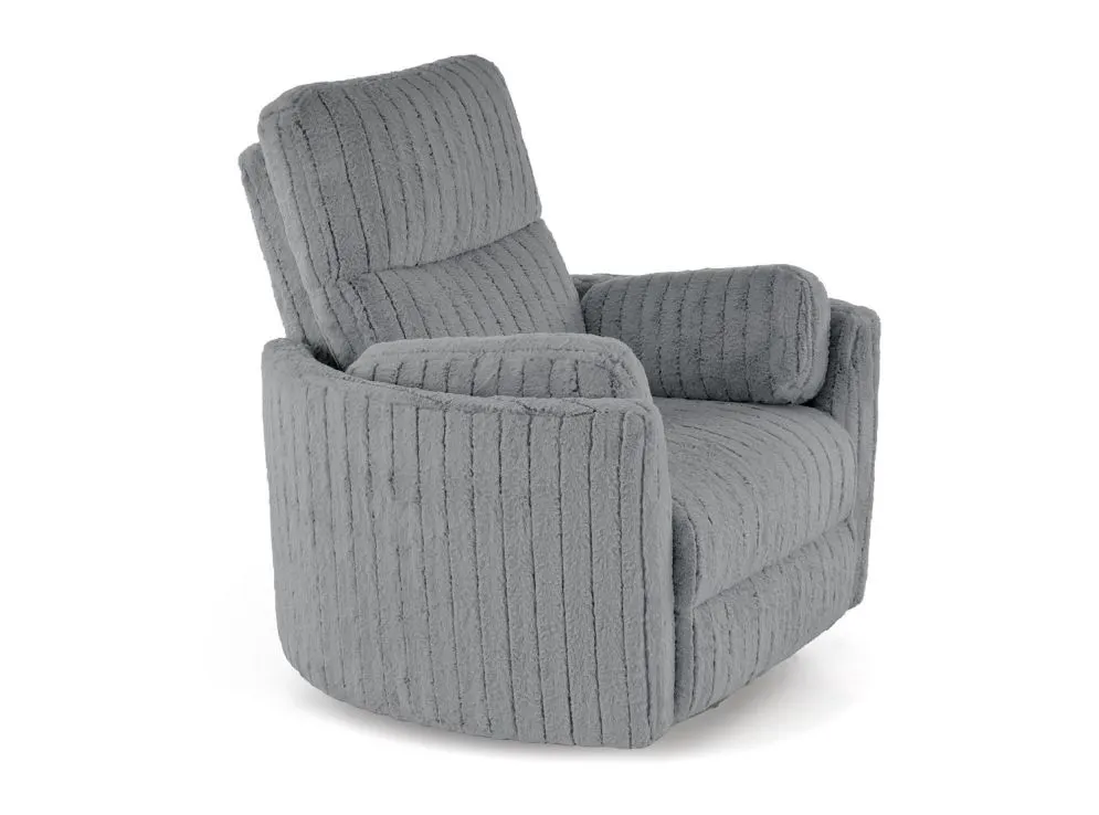 Fotel rozkładany elektrycznie PEGAS szary obracany z funkcją kołyski I sklep meblowy MIRAT.