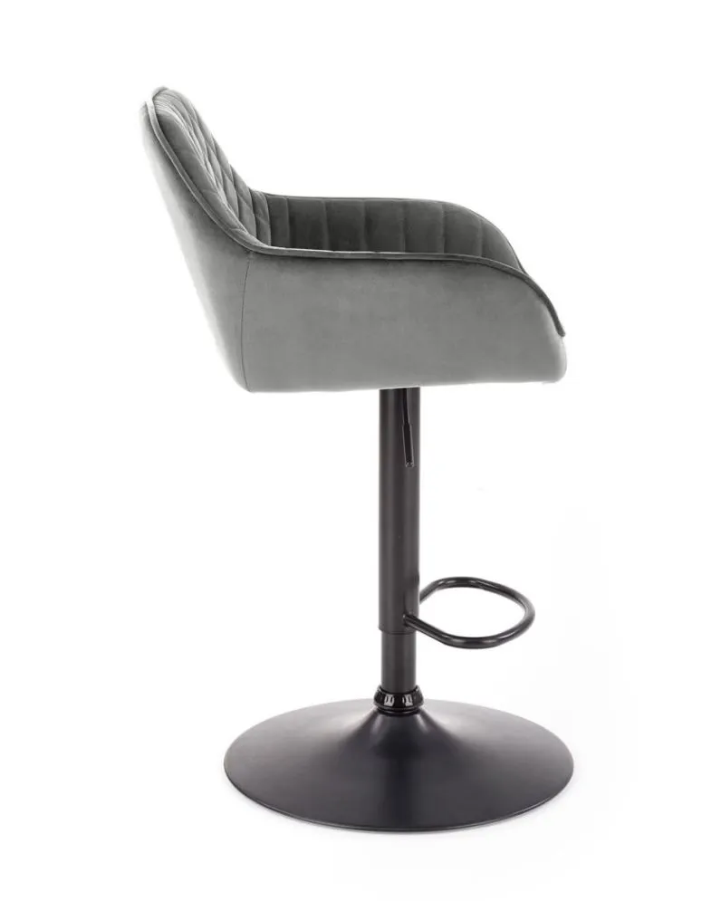 Hoker H-103 VELVET szary z regulacją wysokości I sklep meblowy MIRAT. styl GLAMOUR, LOFT