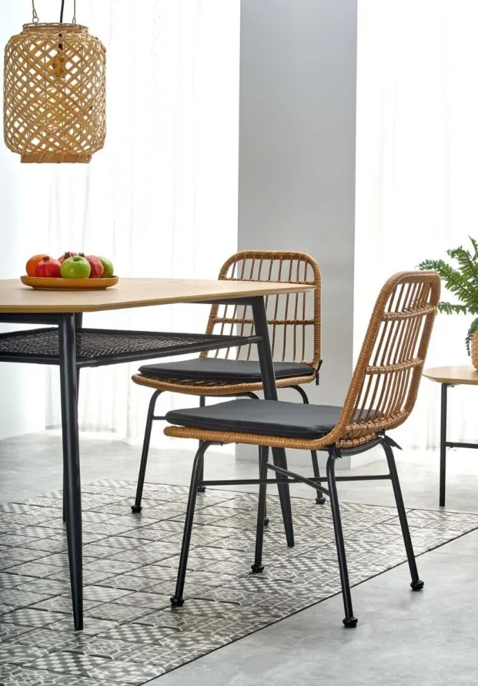 Krzesło K401 rattanowe na metalowej podstawie | MIRAT.
