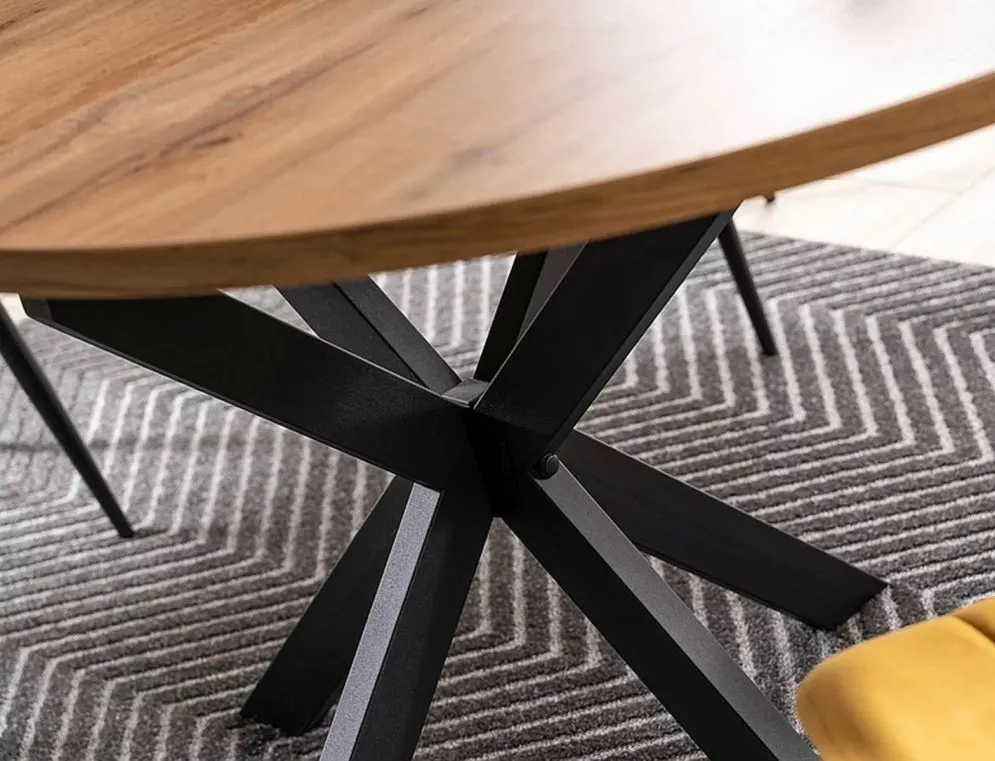 Stół rozkładany GASTON 100(135)x100 dąb artisan/czarny mat I sklep meblowy MIRAT. styl LOFT