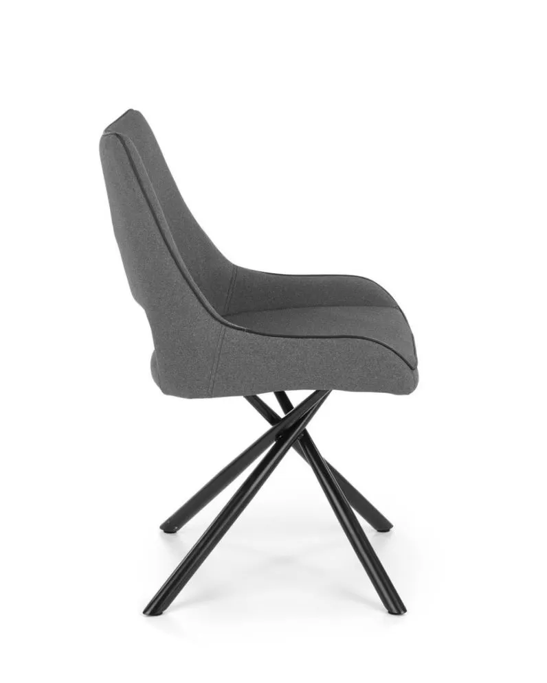 Krzesło tapicerowane K409 ciemnoszare do salonu | MIRAT.