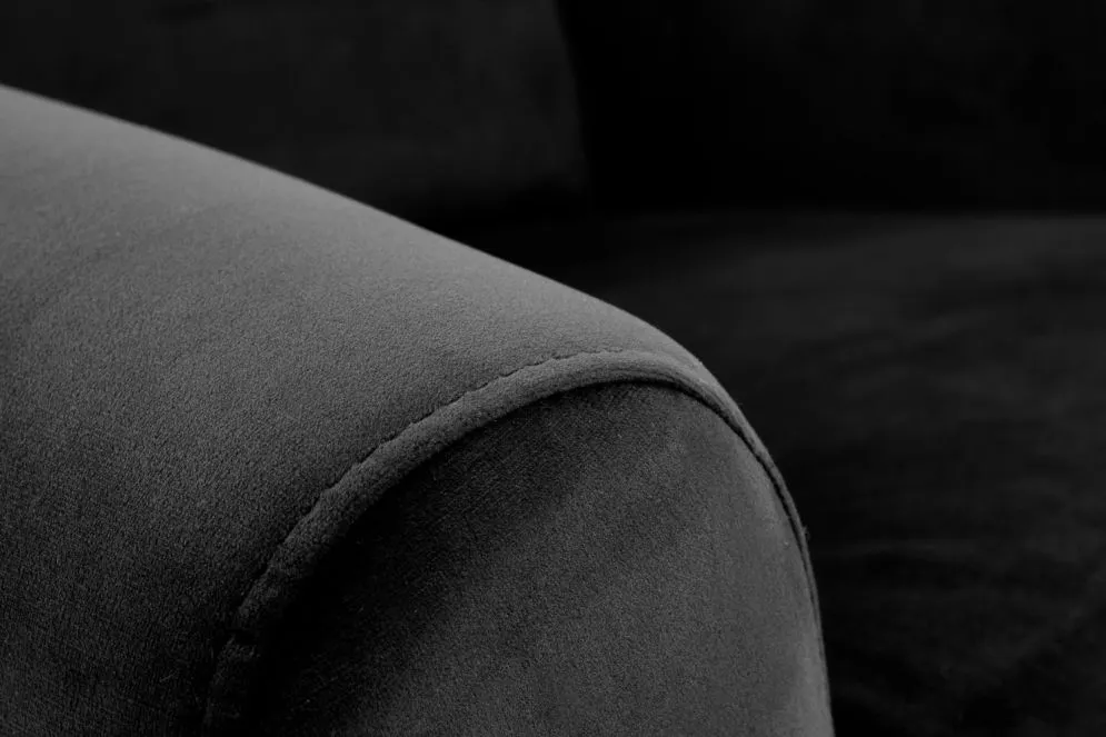 Fotel rozkładany AGUSTIN 2 VELVET czarny uszak | MIRAT. styl GLAMOUR, LOFT