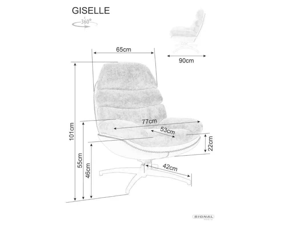 Fotel tapicerowany GISELLE szary I sklep meblowy MIRAT. styl SKANDYNAWSKI